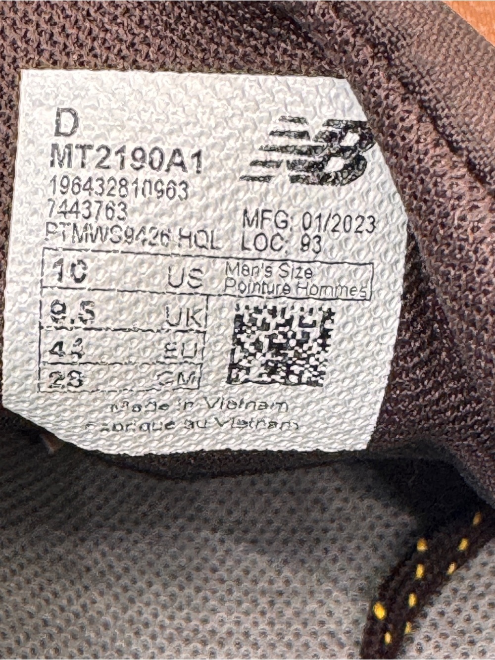 New Balance FuelCell 2190 Men’s 10 Brown Waterproof Trail Running Shoes Hiking - Picture 7 of 10